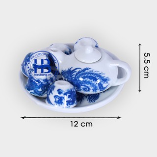 Bộ ấm chén thờ xanh bé