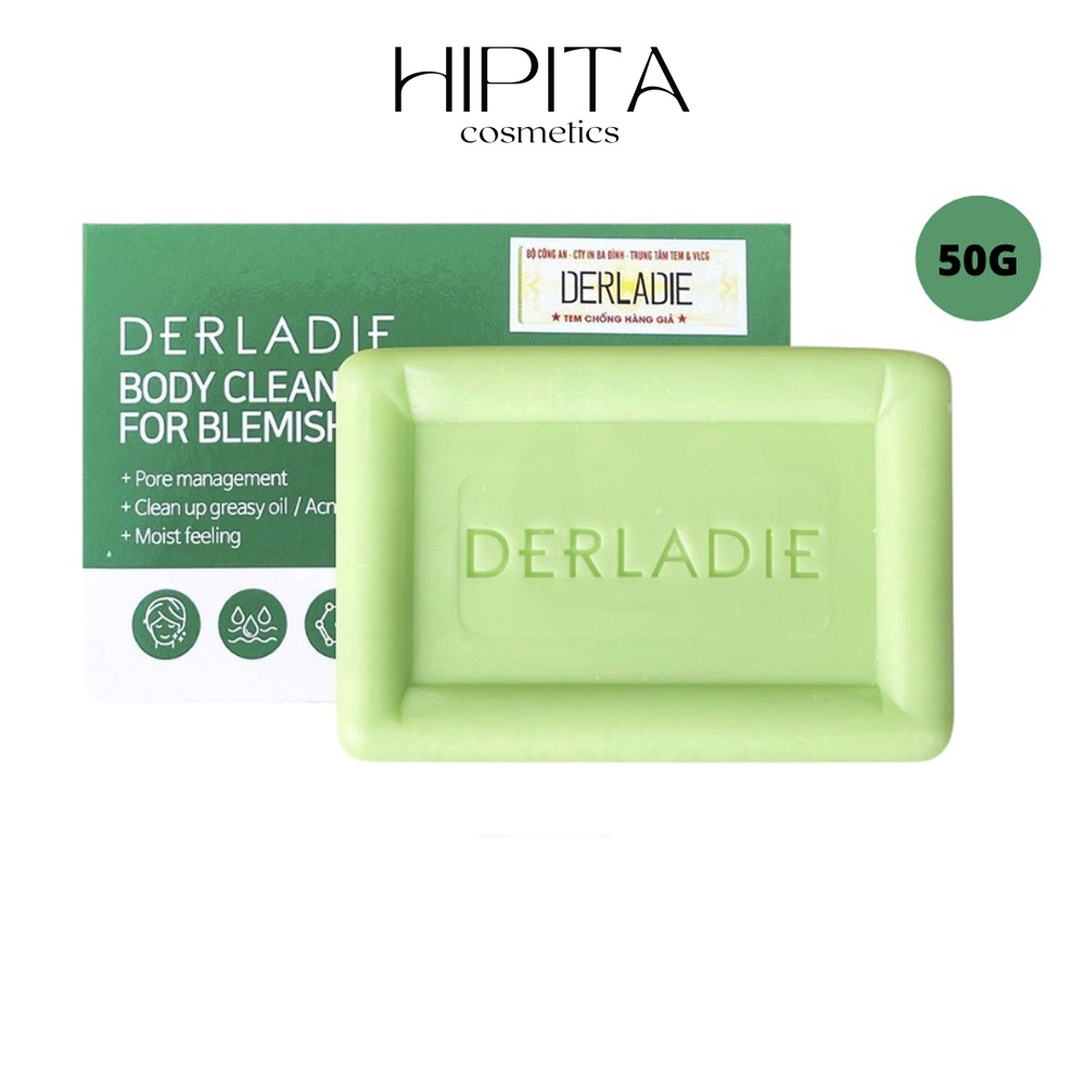 Xà Phòng Derladie - Xà Bông Cục Giảm Mụn Lưng Cơ Thể Derladie Body Cleansing Bar Blemish Skin 50gr
