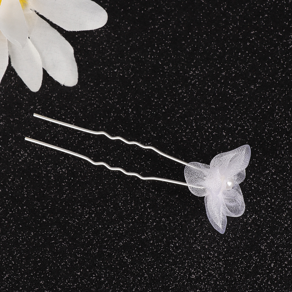 Trâm Cài Tóc Hình Hoa Và Bướm Đính Ngọc Trai Thời Trang Cổ Điển Cho Cô Dâu|Lược