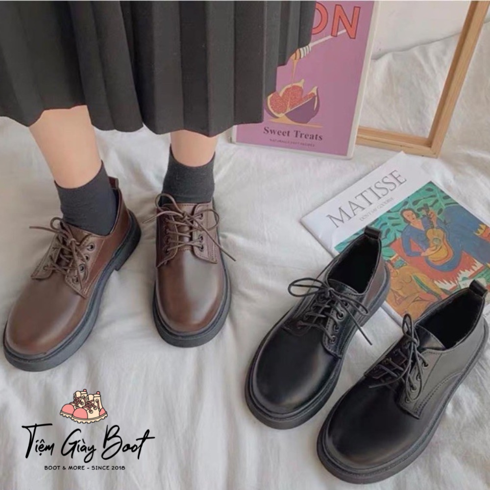 Giày Cổ Thấp Vintage KQ23 đáng yêu, Giày bốt cổ thấp mẫu vintage - Tiệm Giày Boot