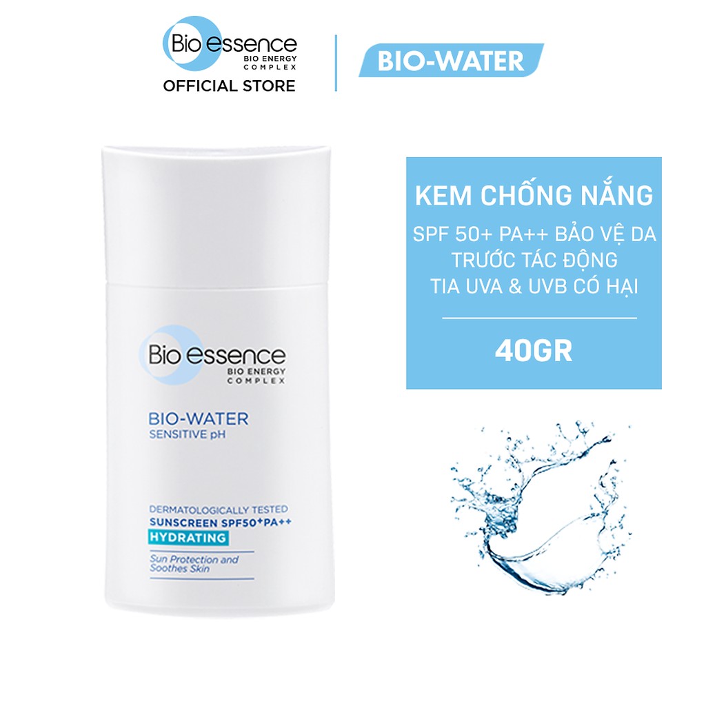 Kem Chống Nắng Bio-essence Dưỡng Ẩm Da SPF50+/PA++ 40ml Bio-Essence Water Hydrating Sunscreen 8888176027241