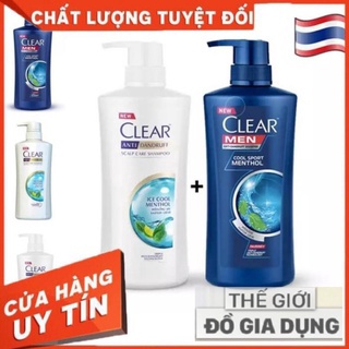Combo 2 chai dầu gội đầu sạch gàu clear men - clear bạc hà thái lan