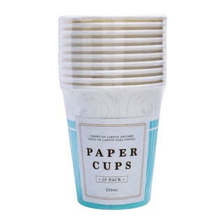 Ly giấy 250ml màu xanh nhạt 10 cái mỗi bộ uncle bills yt0072