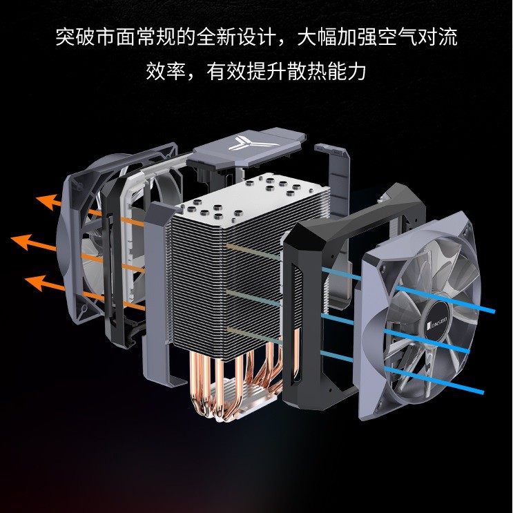Quạt tản nhiệt CPU Jonsbo CR-1100 Led đồng bộ Hub Coolmoon/Mainboard
