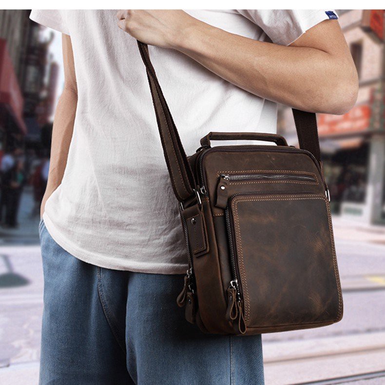 TÚI ĐEO CHÉO DA SÁP NHIỀU NGĂN DÁNG ĐỨNG - 2511275