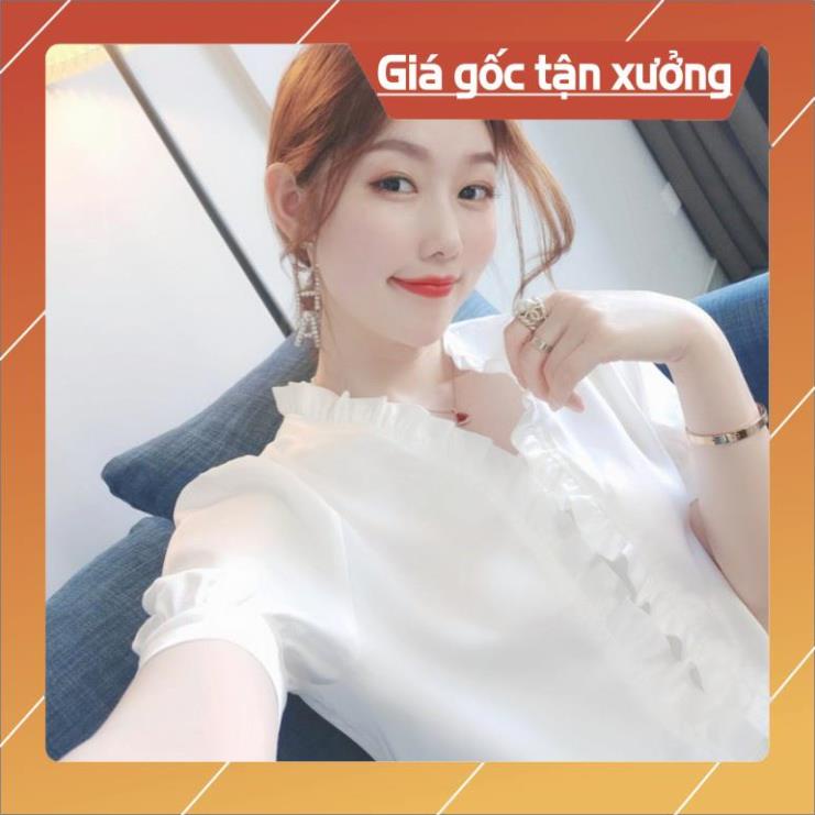 [Chất lượng số 1] Áo sơ mi trắng tay ngắn cổ viền bèo ♥️ Gloria Shop ♥️ thời trang công sở phù hợp cho mọi sự kiện | BigBuy360 - bigbuy360.vn