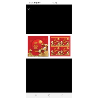 hộp trung thư 4 bánh sen đỏ