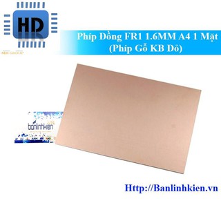Phíp Đồng làm mạch FR1 1.6MM A4 1 Mặt (Phíp Gỗ Đỏ)