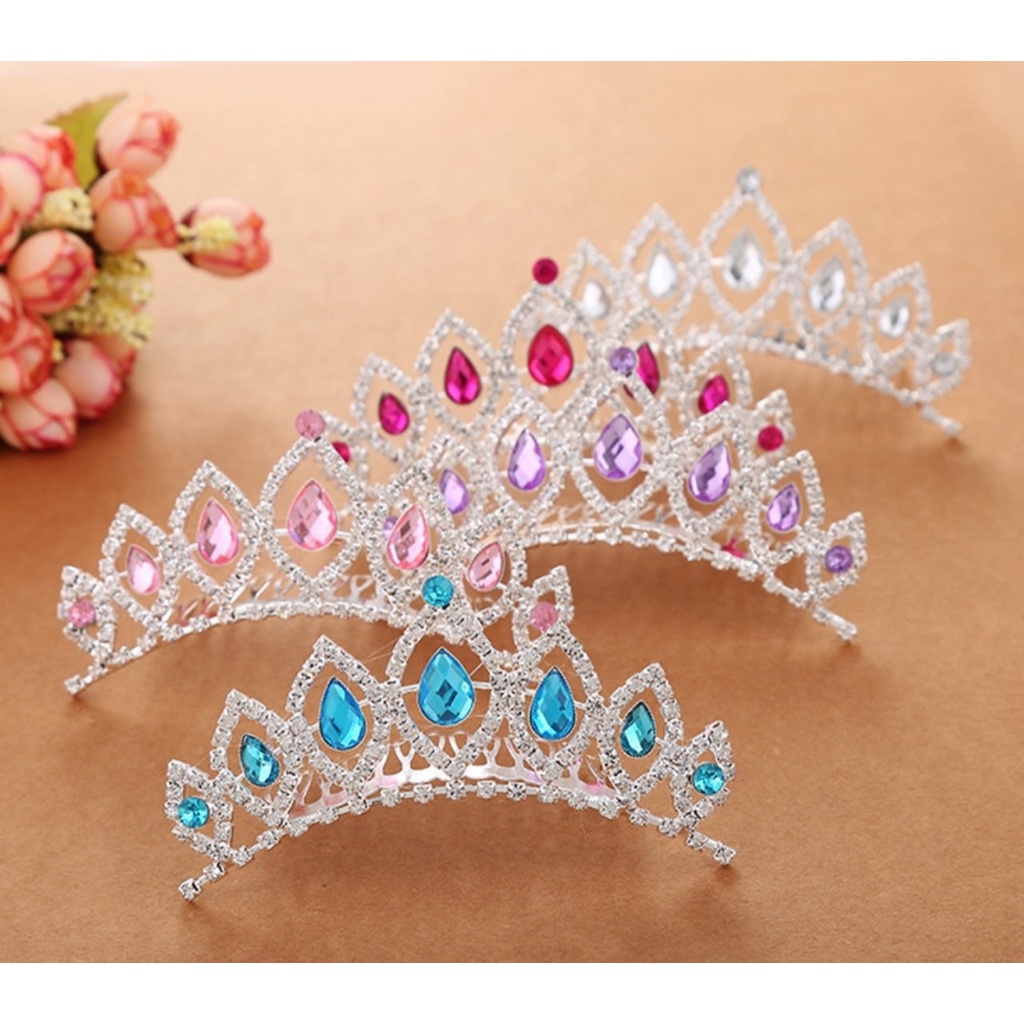 Vương miện công chúa đính đá hàng đẹp cho bé