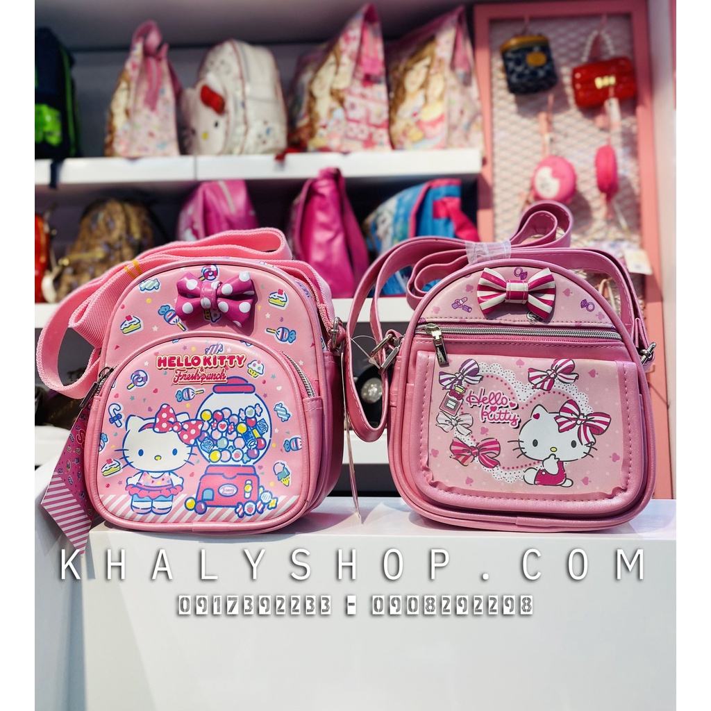 Túi đeo chéo dạng bầu 3 ngăn hình Mèo Kitty (Thái Lan )