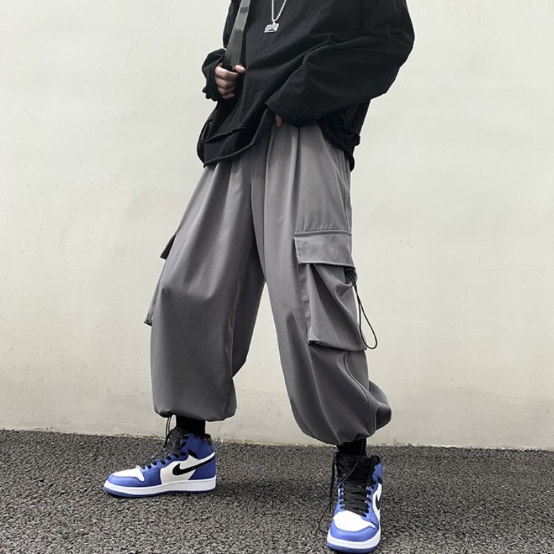 【S-3XL】Quần Túi lớn dáng rộng phong cách Hip hop thời trang cho nam