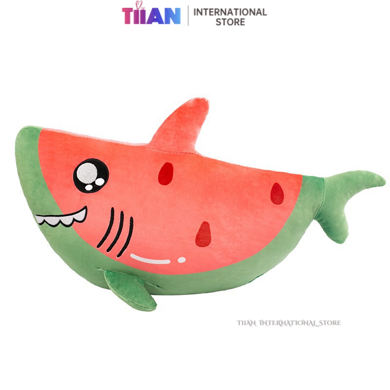 Thú Nhồi Bông Hình Cá Mập / Dưa Hấu / Dưa Hấu Sáng Tạo Vui Nhộn