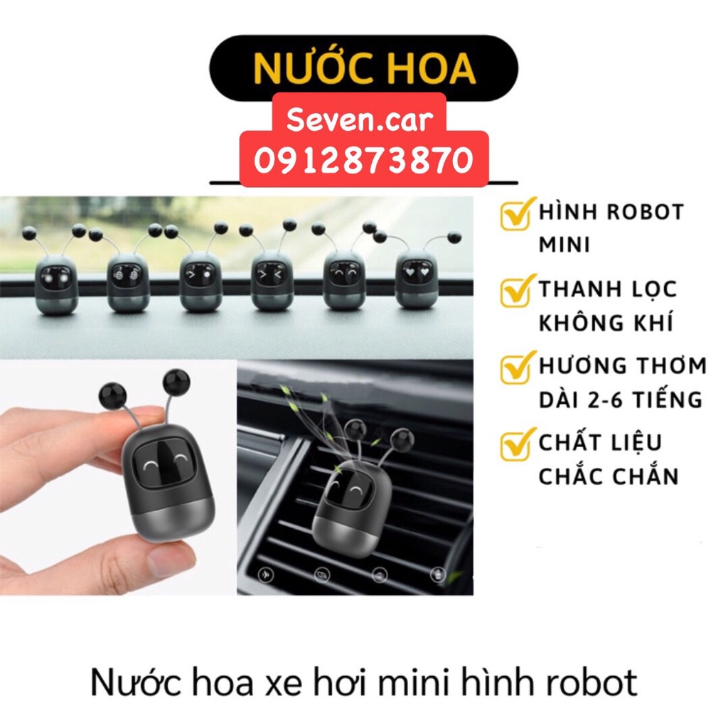 Nước hoa ô tô hình robot cài cửa gió điều hòa = Svencar