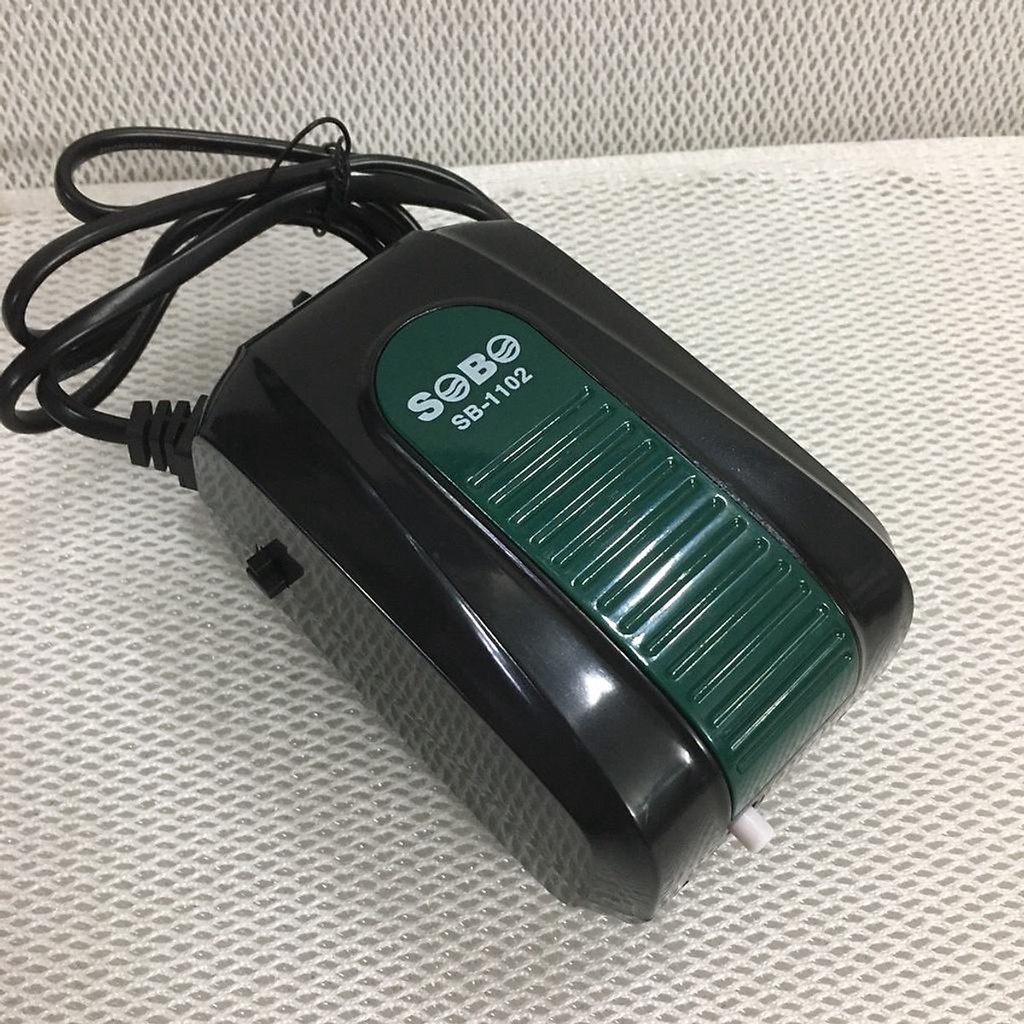 Máy Sục oxy bể cá, máy sủi oxy SOBO SB-1102 1 vòi - Chạy siêu êm