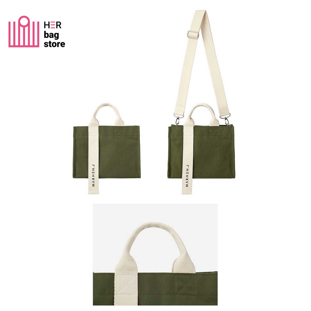 Túi vải đeo chéo xách tay thời trang in Marhen J - túi tote đeo chéo vải canvas thời trang Hàn Quốc HerBAG Store MHJ01 | BigBuy360 - bigbuy360.vn