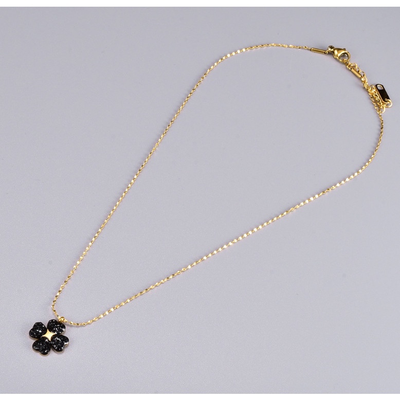 Dây Chuyền Cỏ 4 Lá Đen Titan Ko Han Rỉ TT 3801