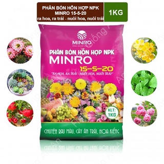 Phân Bón Hỗn Hợp NPK MINRO 15-5-20 (1kg) Ra Hoa Ra Trái Nuôi Hoa Nuôi Trái - An An Saigon