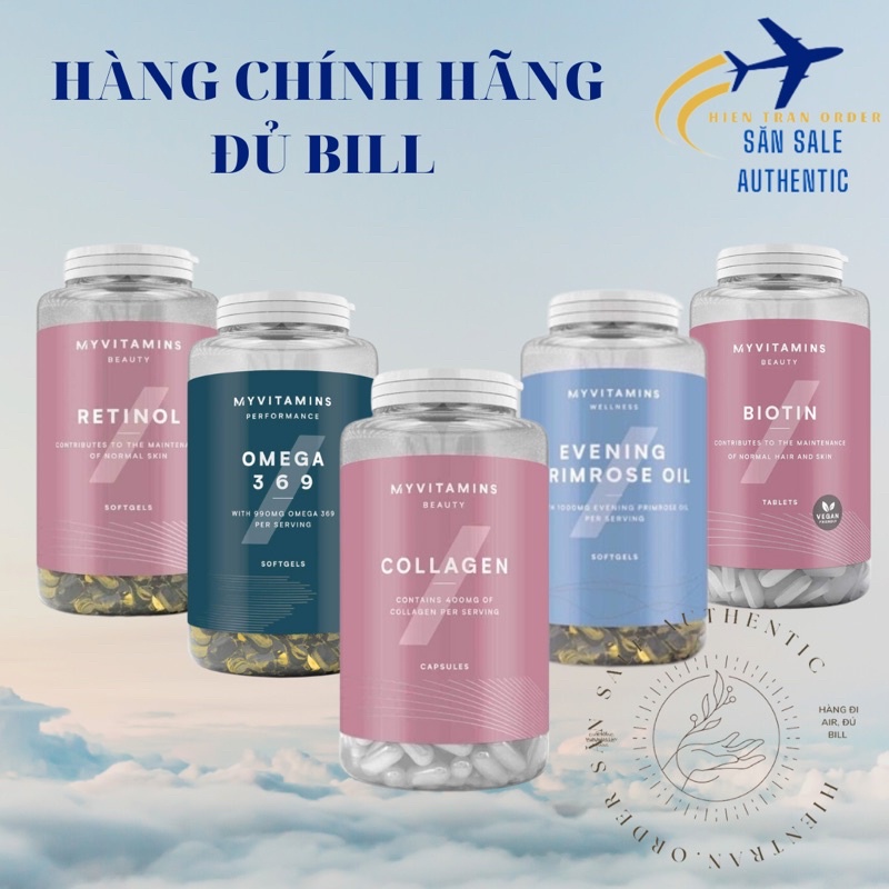 Viên uống Collagen/ Omega 369/ Dầu hoa anh thảo Myvitamins