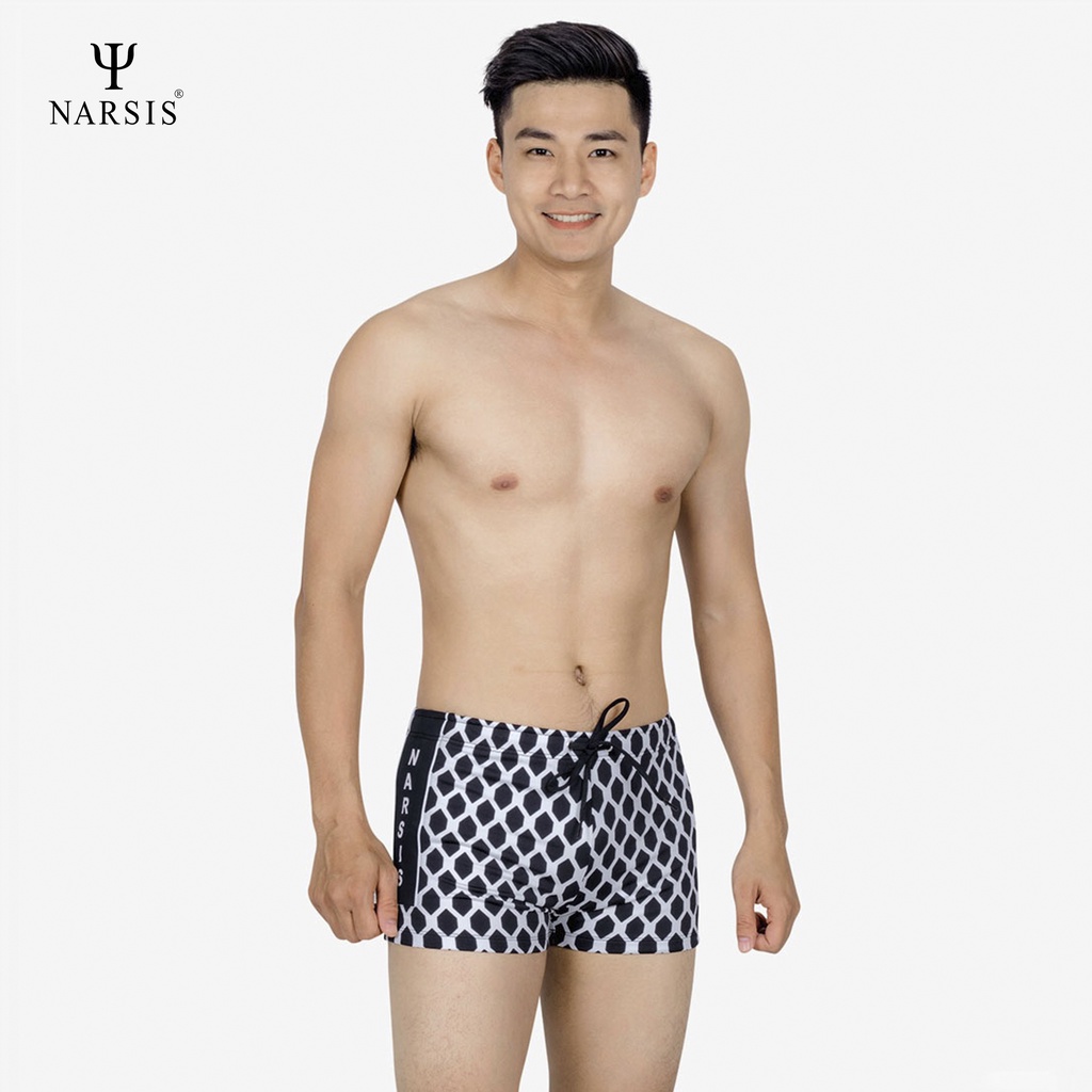 Quần bơi nam ngắn có dây rút Narsis Q8001 co giãn tốt