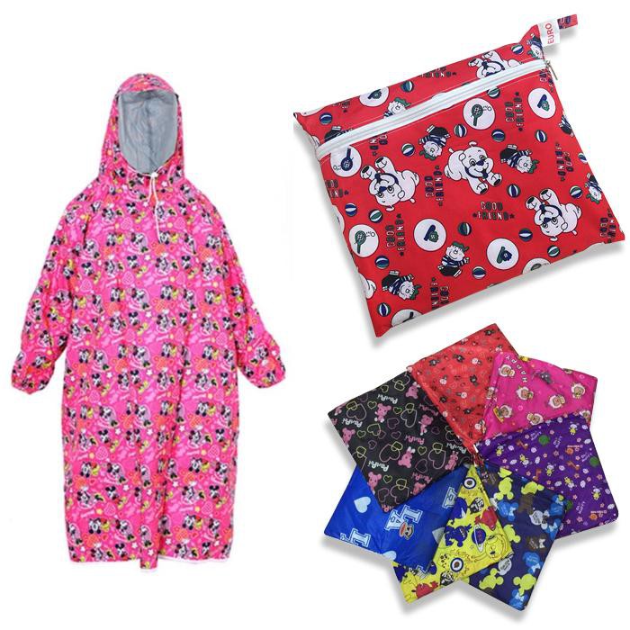 ÁO MƯA BÍT KHÔNG XẺ TÀ HOA VĂN NHIỀU MÀU SẮC, áo mưa thời trang xinh đẹp cho nữ, beautiful nice raincoat rain wear