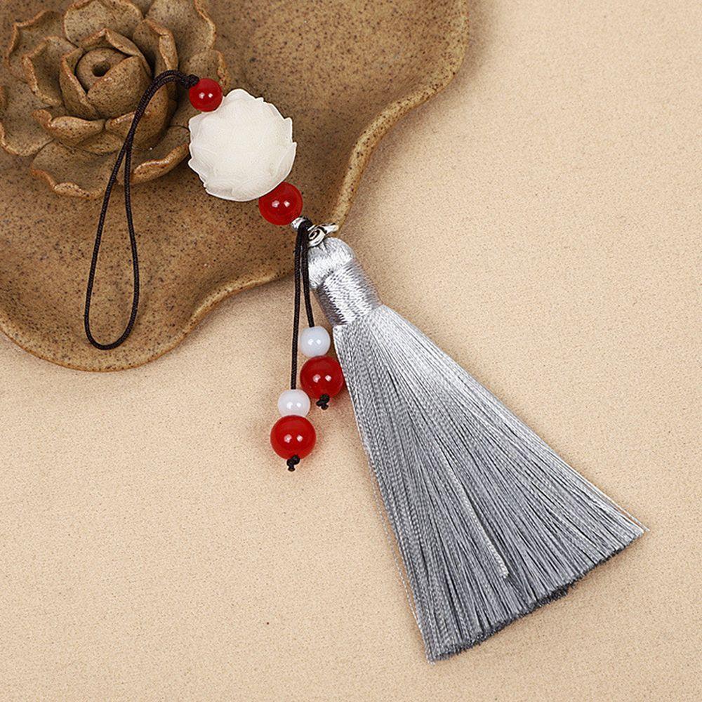 Dây Đeo Điện Thoại REBUY1 Họa Tiết Hoa Sen Handmade Chống Thất Lạc