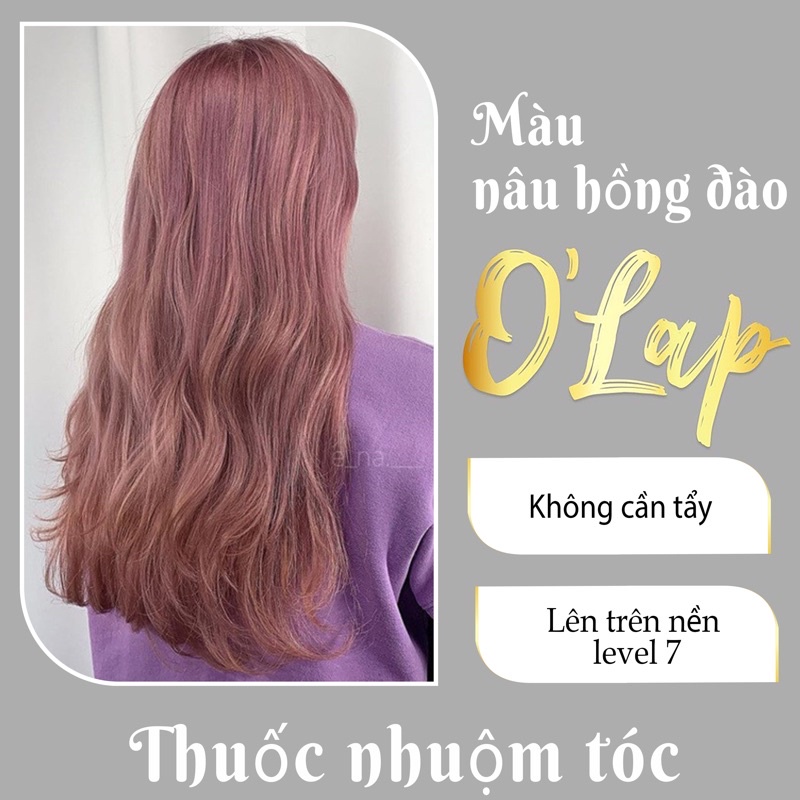 Thuốc nhuộm tóc nâu hồng đào không tẩy tại nhà chính hãng OLAP OL19