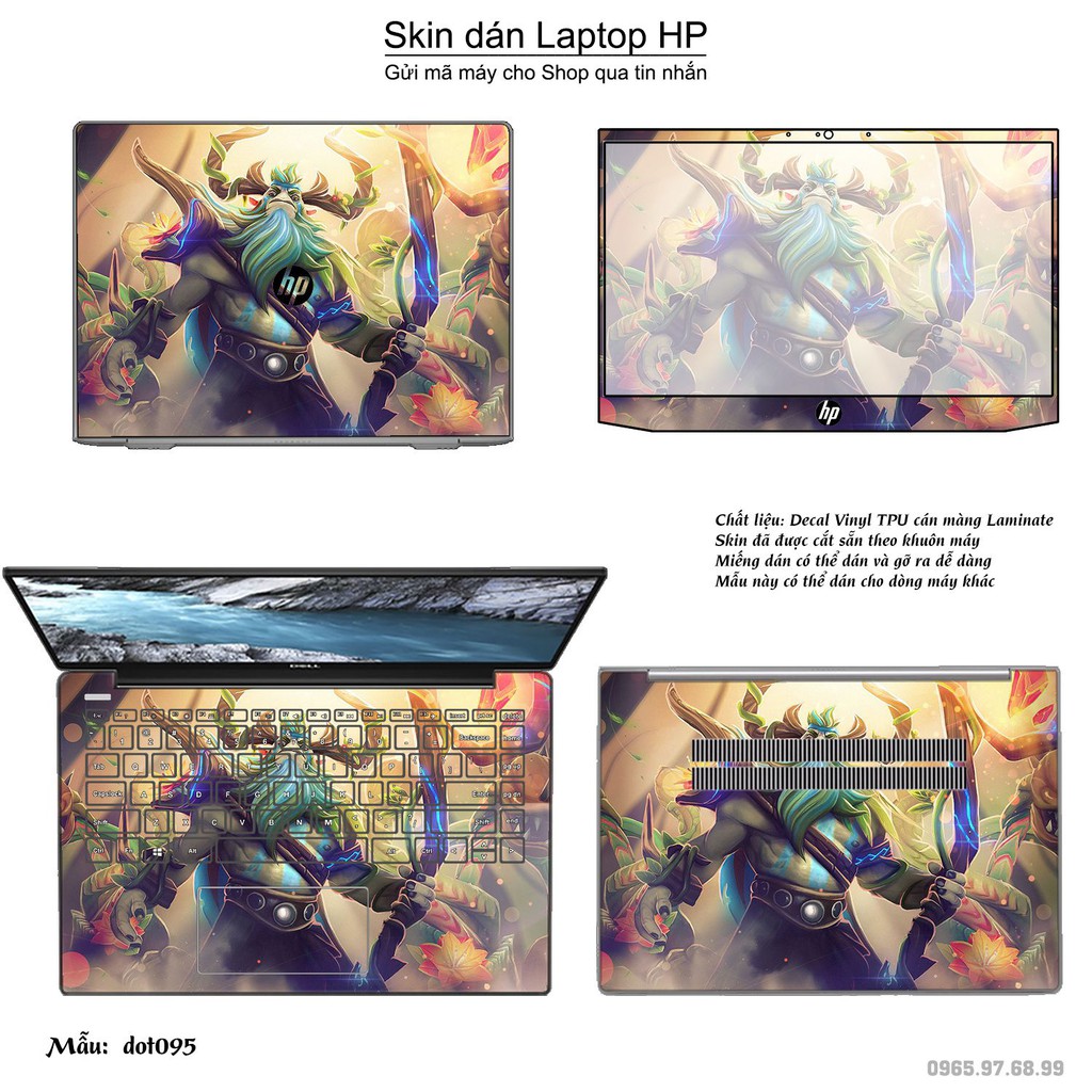 Skin dán Laptop HP in hình Dota 2 nhiều mẫu 16 (inbox mã máy cho Shop)