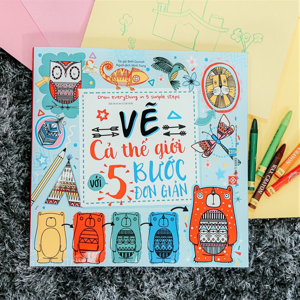 SÁCH - Vẽ cả thế giới với 5 bước đơn giản - Draw everything in 5 simple steps