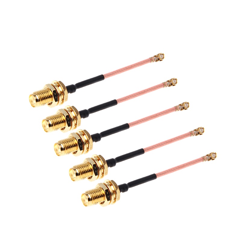 Set 5 Cáp Nối Dài 5cm RG178 SMA Female Sang IPEX Mạ Vàng