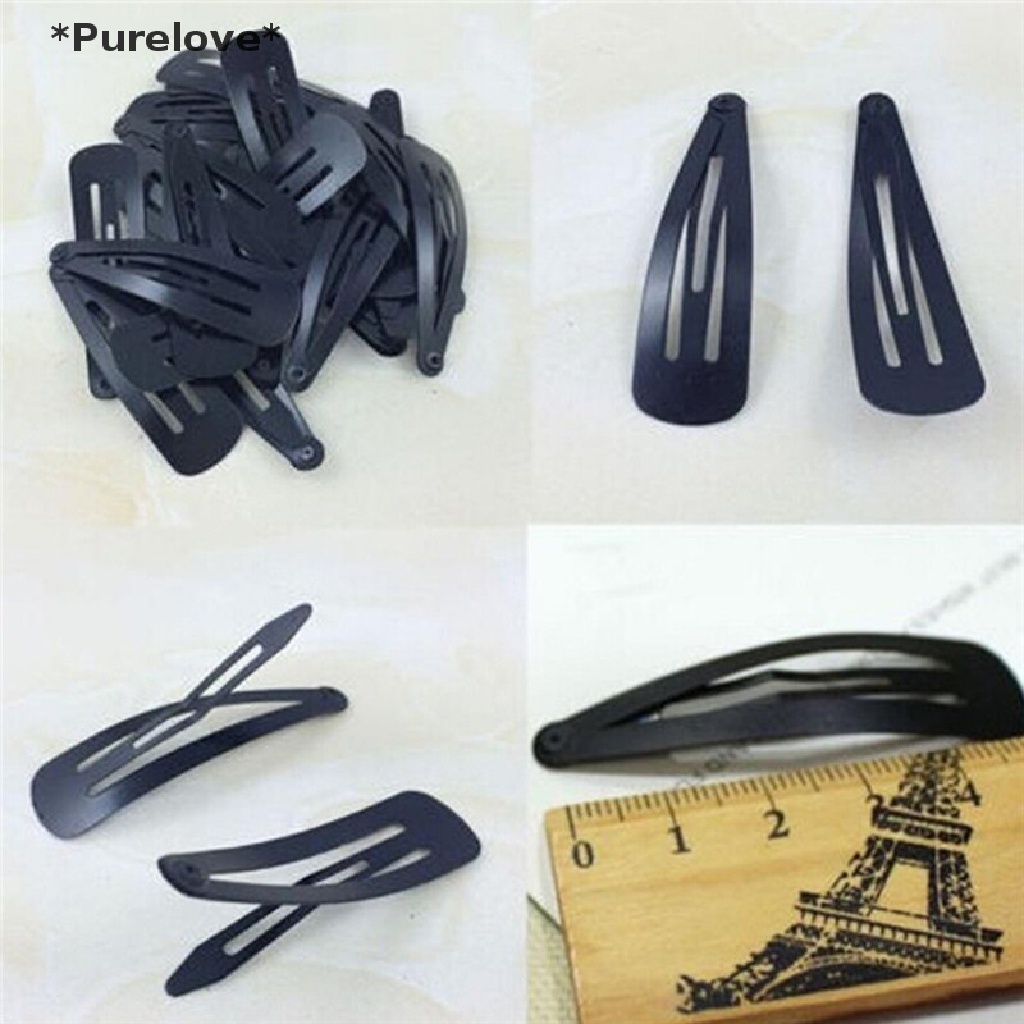 Set 10 Kẹp Tóc Màu Trơn Xinh Xắn Cho Bé Gái