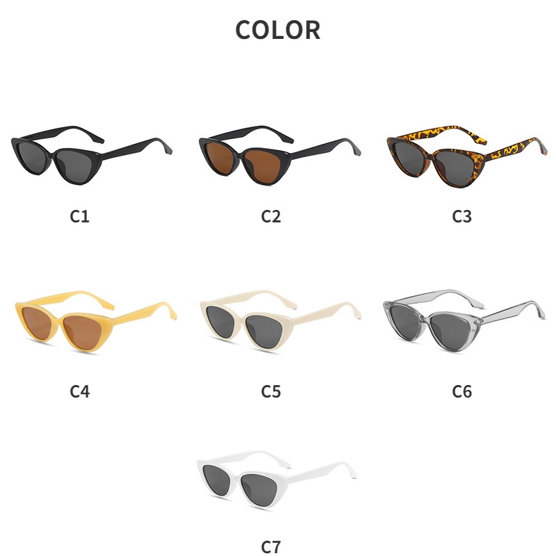 Kính Mát Hình Mắt Mèo Phong Cách Hong Kong Thời Trang