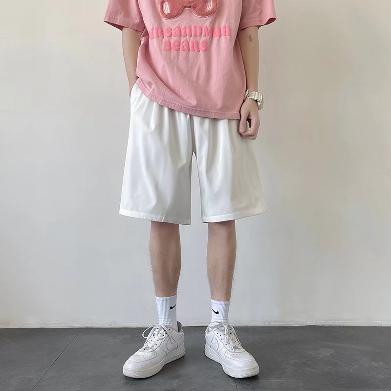 Quần Short Nam Vải Lụa Lạnh Màu Trơn Thời Trang Hàn Quốc Simple Fashion quần đùi nam quần đùi nam mặc nhà from rộng bigsize quần đùi bé gái