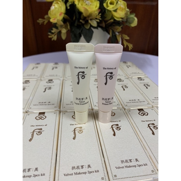 Makeup mini cặp kem lót+ kem nền whoo cao cấp! | BigBuy360 - bigbuy360.vn