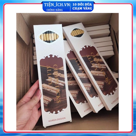 ĐũA Mạ Vàng Hàn Quốc Đũa Nhựa Đen Nhật Cao Cấp Chống Trơn Chống Mốc Chịu Nhiệt Bộ 10 Đôi Đũa