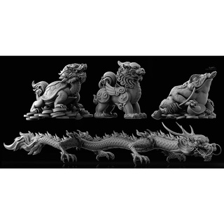 File in mô hình 3d long - lân - quy - tỳ hưu
