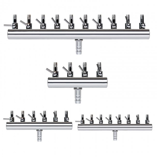 Van Inox Chia Khí Oxy/Co2 Khóa Điều Chỉnh 10 - Vòi Chia Oxy 10 Cho Bể Cá