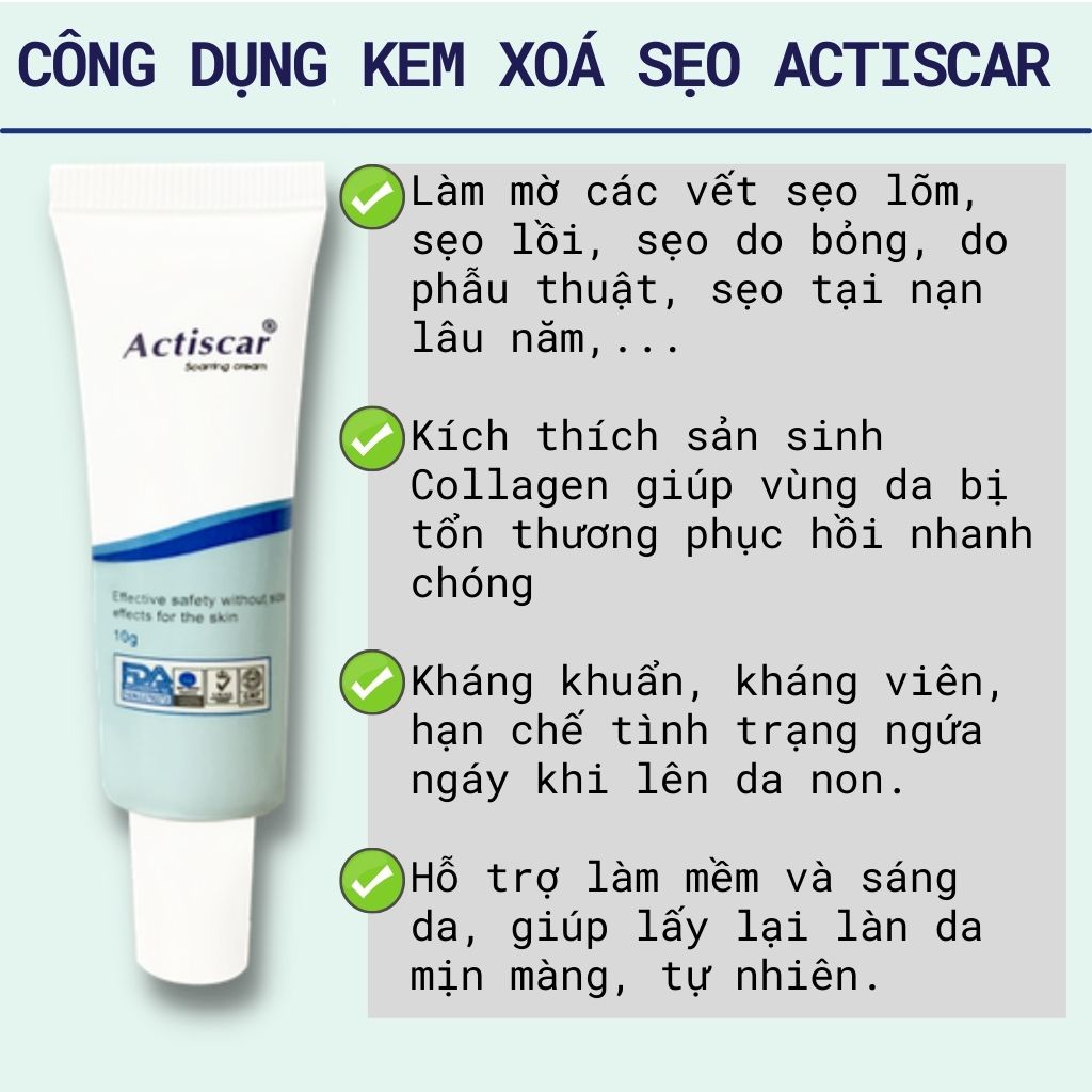 [COMBO Bộ 2] - Xoá Mờ Sẹo Actiscar