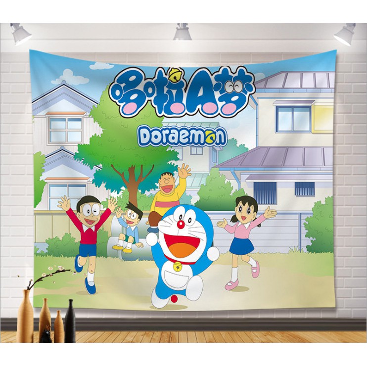 - TRANH VẢI TREO TƯỜNG DORAEMON DECOR PHÒNG SIÊU DỄ THƯƠNG