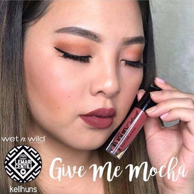 Son kem lì Wet n Wild màu Give me Mocha siêu Tây