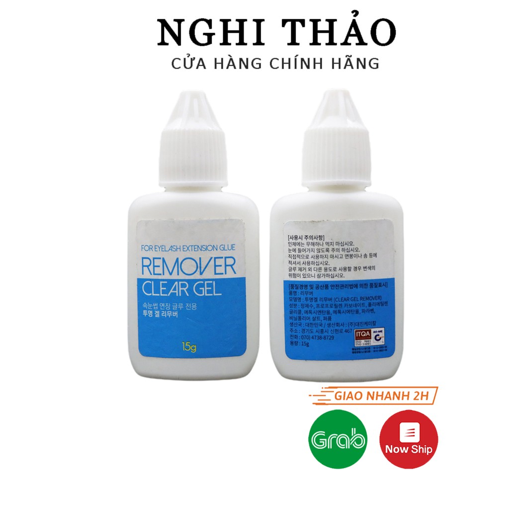 Gel tháo mi remover clear , nước tháo mi remover clear gel