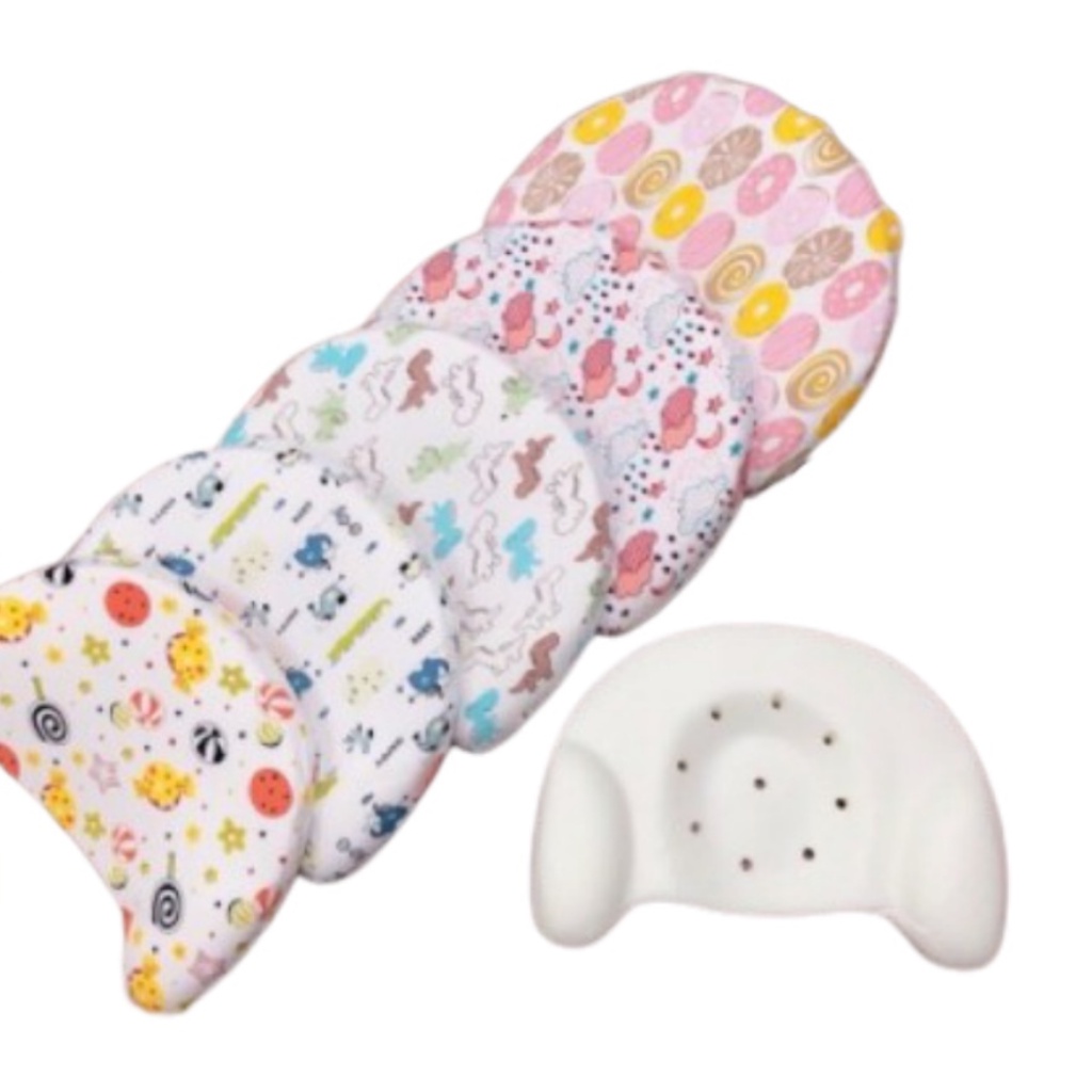 Gối cao su non cho bé chống bẹp đầu hình bán nguyệt