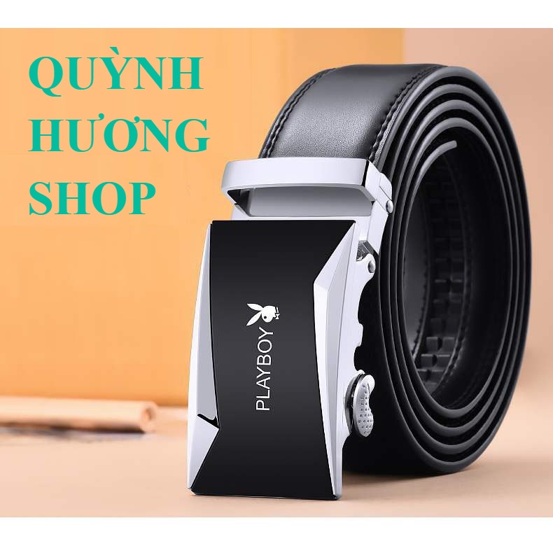 Thắt Lưng Da Nam Khóa Tự Động Cao Cấp Dây Nịt Nam Da Bò 100% Chính Hãng Play Boy Nam Tính GG-9K G