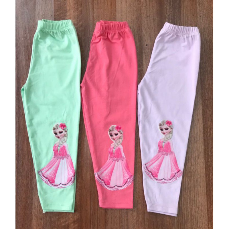 Quần legging chất cotton elsa cho bé gái