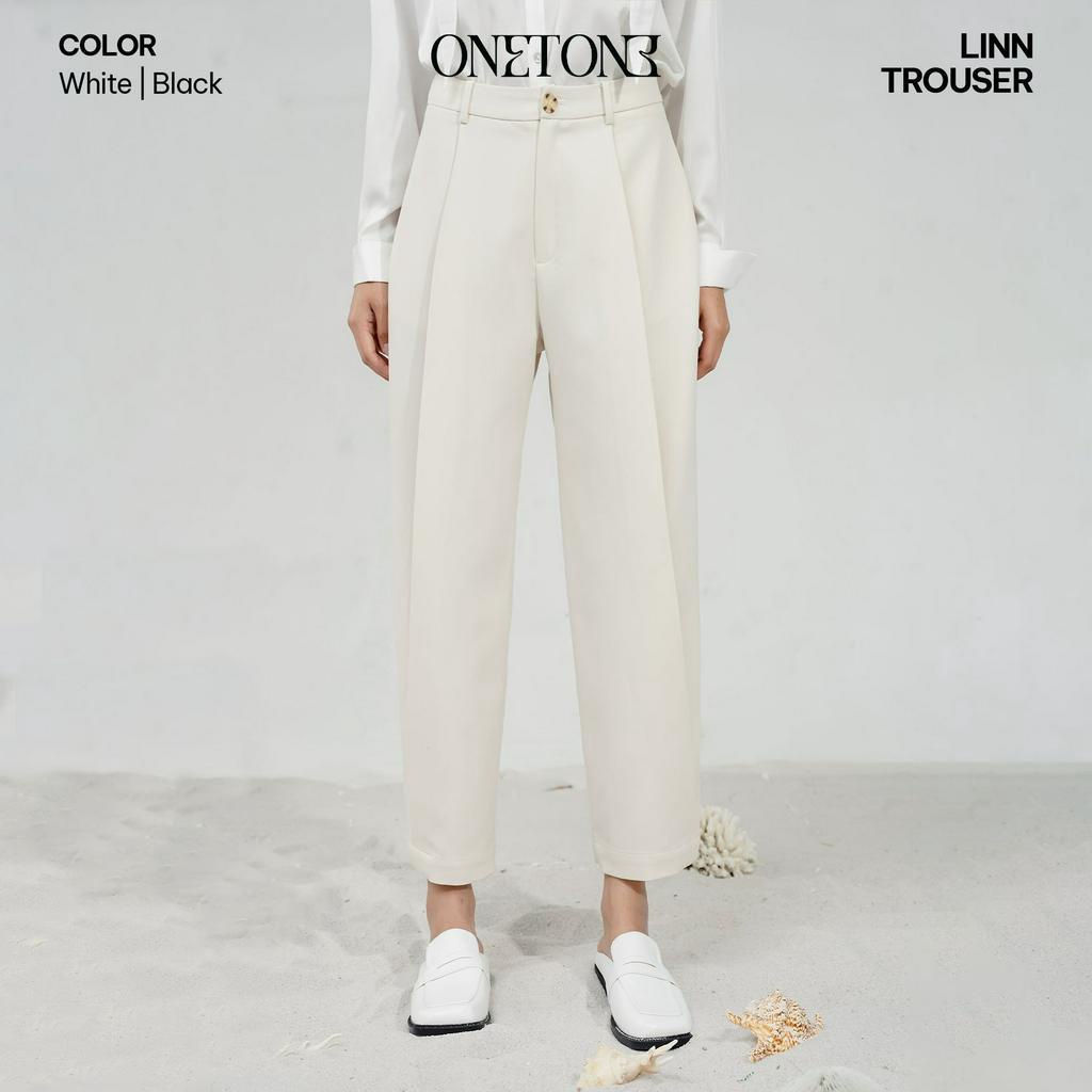 Quần baggy Onetone dáng suông cạp cao Linn