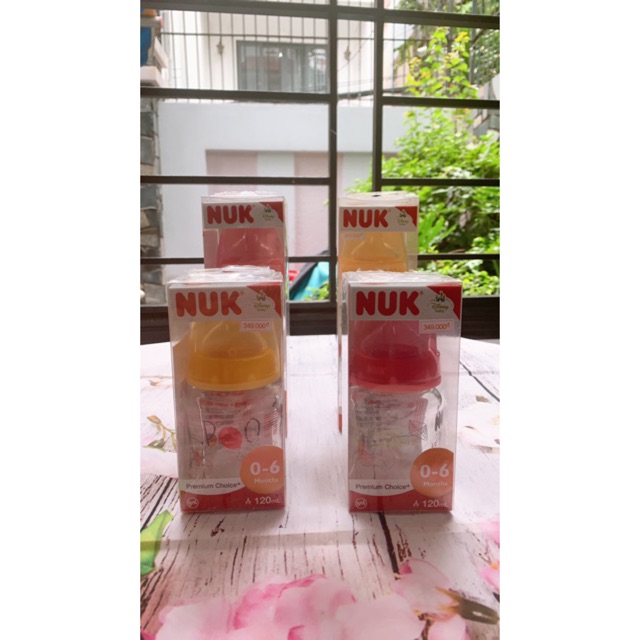Bình sữa NUK Premium Choice+ thủy tinh 120ml núm ti S1 - M