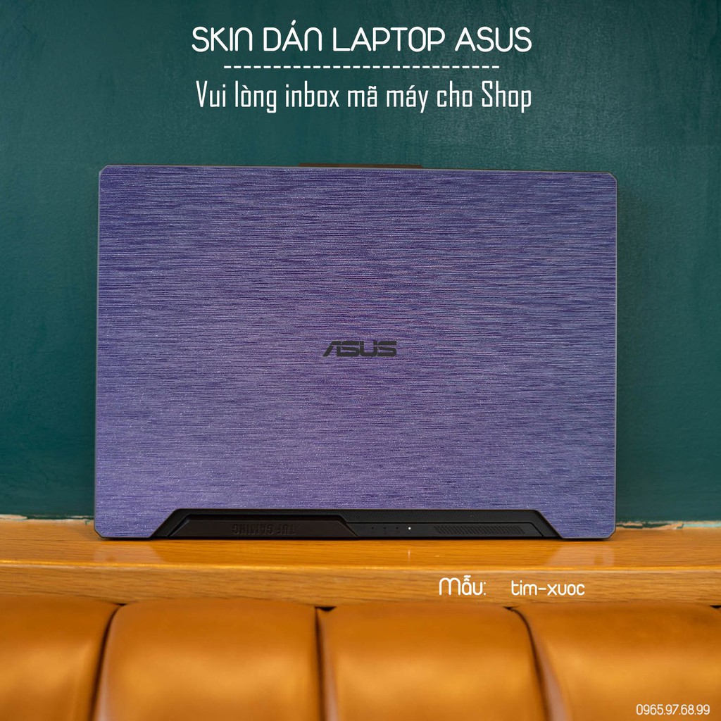 Skin dán Laptop Asus màu tím xước (inbox mã máy cho Shop)