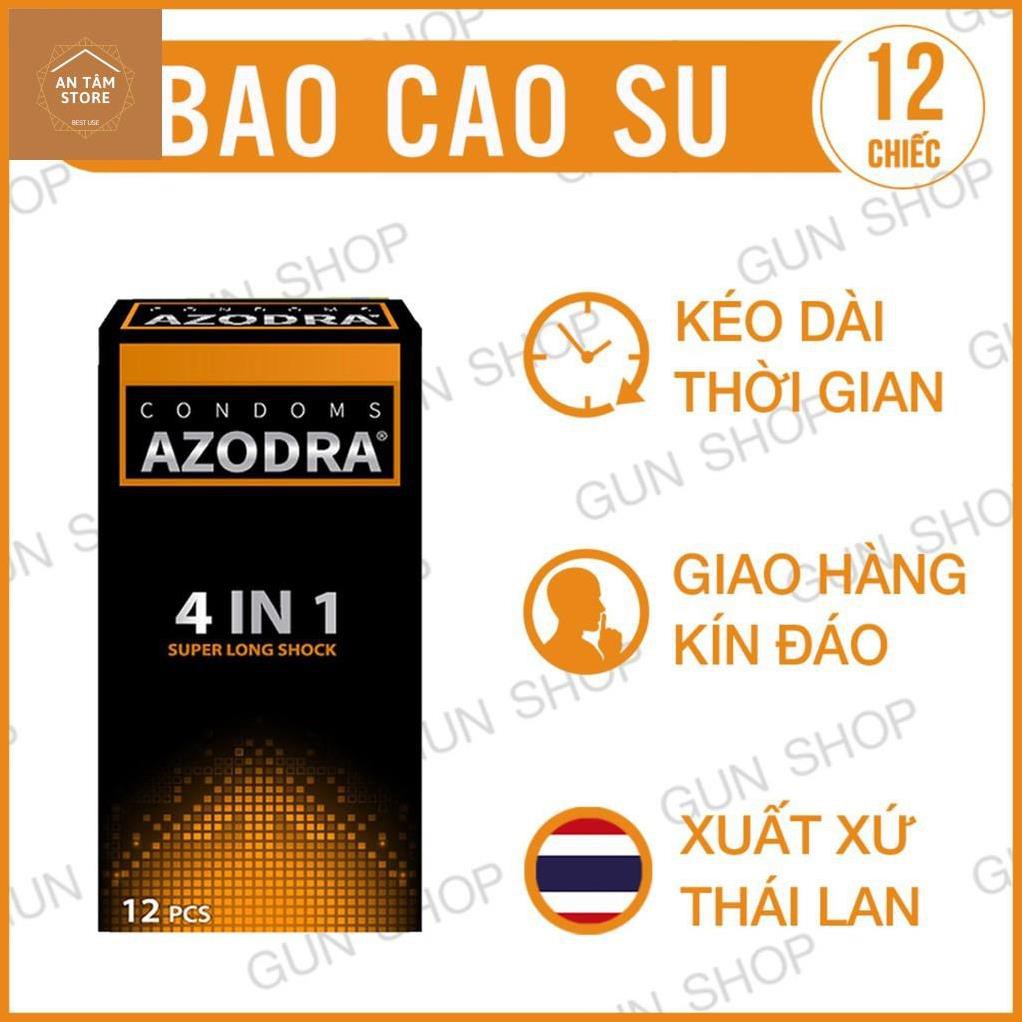 (Chính Hãng) BAO CAO SU AZODRA GAI GÂN KÉO DÀI THỜI GIAN QUAN HỆ 12 CHIẾC