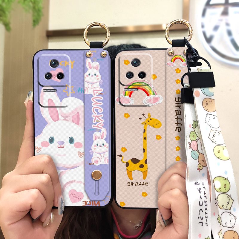 Soft Fashion Design Phone Case For Xiaomi Redmi K40S Soft Case Anti-dust Lanyard sunflower Silicone Waterproof