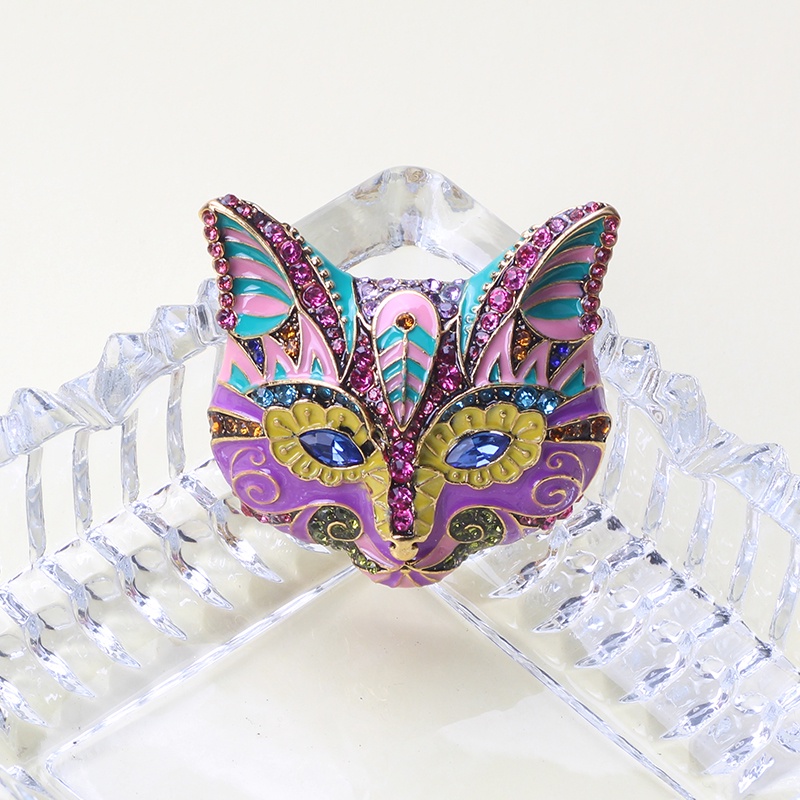 Ghim Cài Áo Hình Chú Cáo Đính Đá Thời Trang Nhiều Màu Sắc