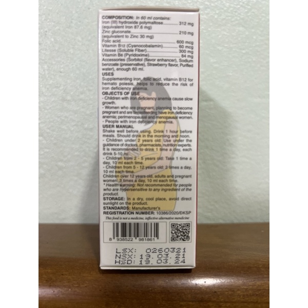 Ferourdex- bổ sung sắt cho người thiếu máu